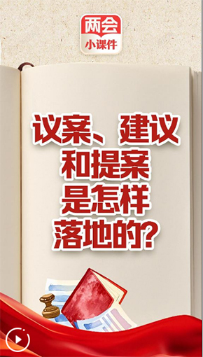 兩會(huì)小課件丨議案、建議和提案是怎樣落地的？